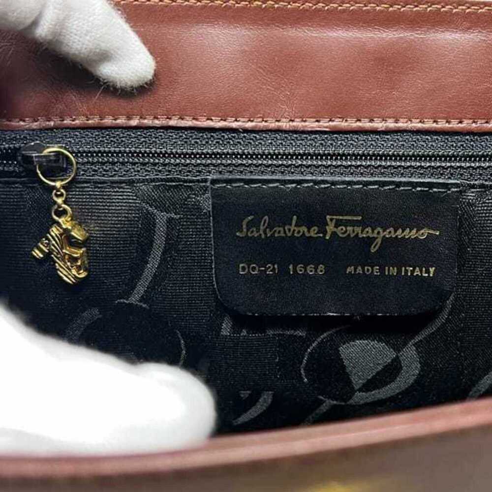 Salvatore Ferragamo Handbag 2-way Shoulder Bag DQ21 1668 Leather Brown Women's - Picture 4 of 10